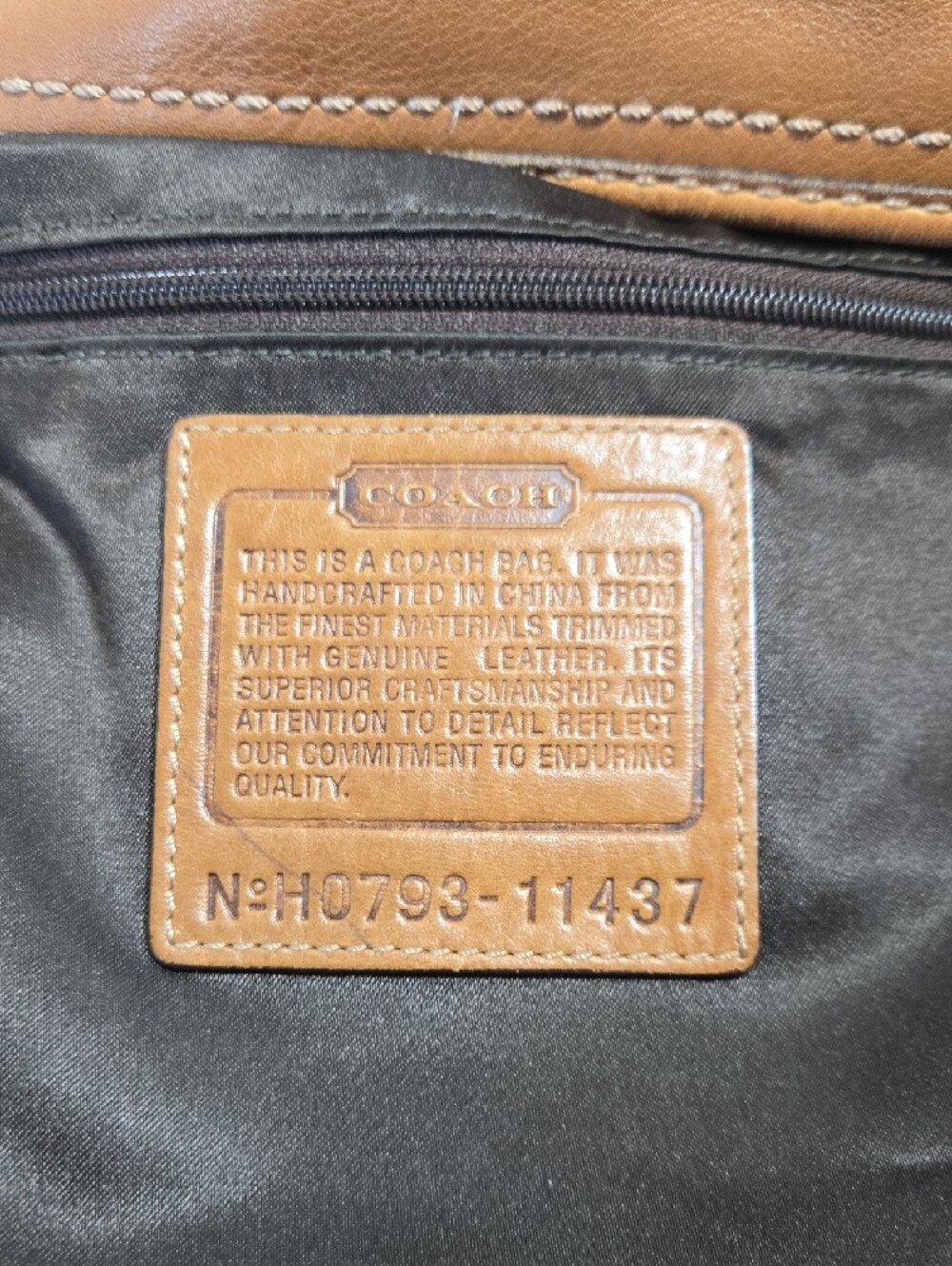 EUC Coach Tan & Brown Signature Canvas Shoulder Bag - Picture 7 of 9
